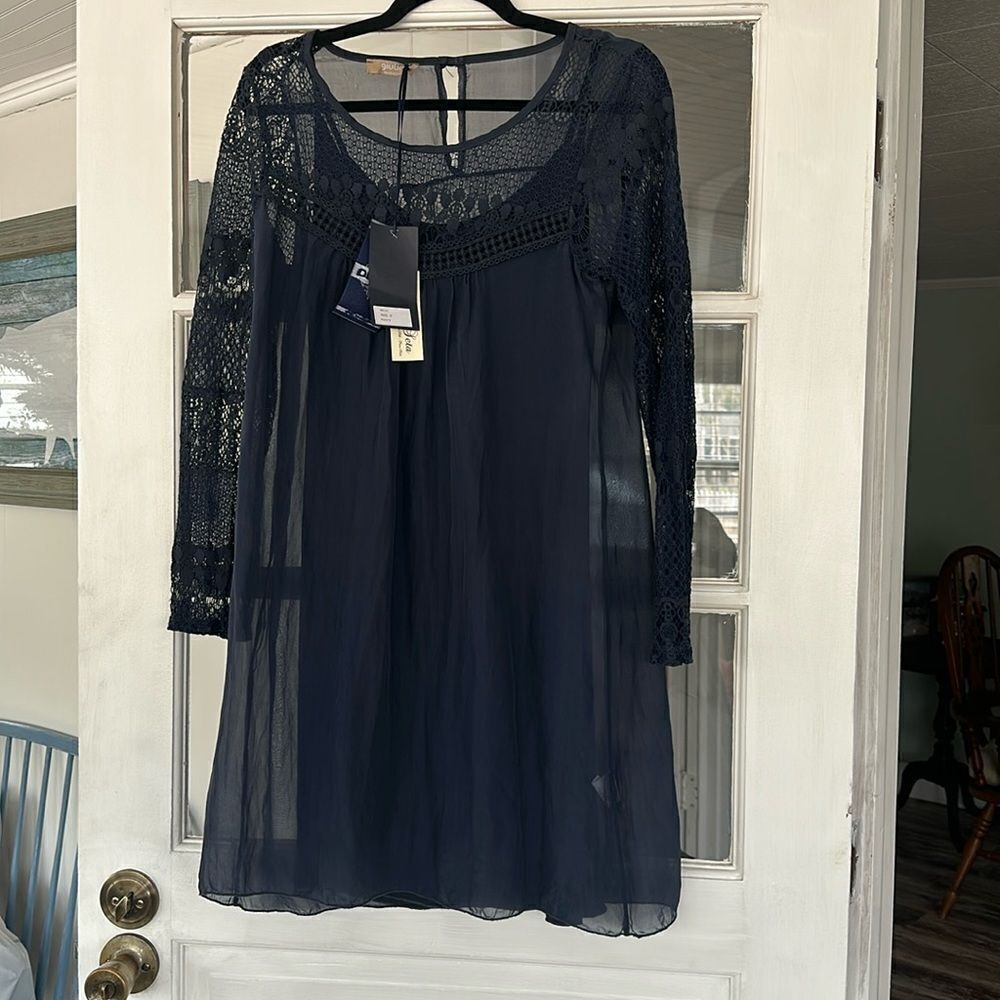 NWT Giulia / Anthropologie Navy Blue Dress